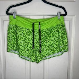 Nike Women’s Dri-Fit Running Green Starglass Athletic Shorts Sz L
